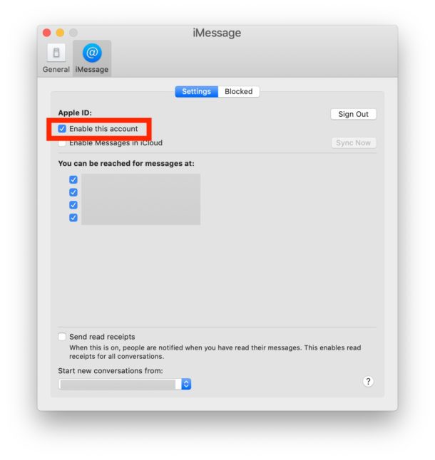 use my phone number for mac pro messages